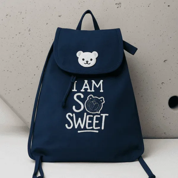 Navy Blue Embroidered Backpack: Features, Specifications and Sourcing from India